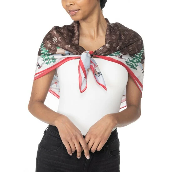 Budget ๐ Giani Bernini Giftable Holiday Bears Square Scarf Brown โ๏ธ 1 Budget ๐ Giani Bernini Giftable Holiday Bears Square Scarf Brown โ๏ธ