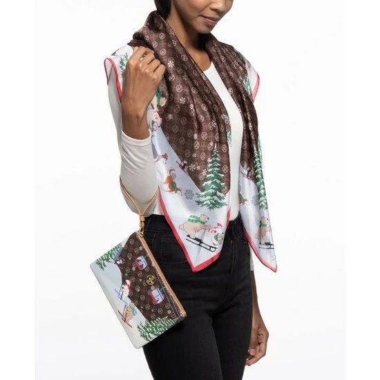 Budget ๐ Giani Bernini Giftable Holiday Bears Square Scarf Brown โ๏ธ 5 Budget ๐ Giani Bernini Giftable Holiday Bears Square Scarf Brown โ๏ธ - Image 5