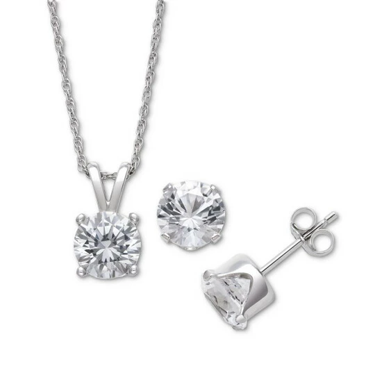 Deals 🧨 Giani Bernini Lab-Created Sapphire Earring & Pendant Necklace Set In Sterling Silver ⭐ 1 Deals 🧨 Giani Bernini Lab-Created Sapphire Earring & Pendant Necklace Set In Sterling Silver ⭐