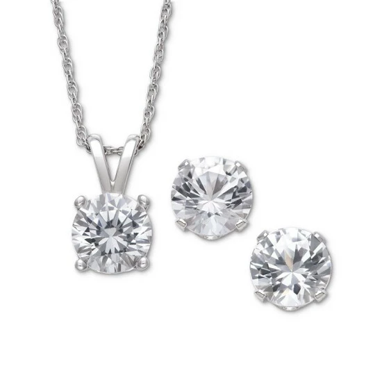 Deals 🧨 Giani Bernini Lab-Created Sapphire Earring & Pendant Necklace Set In Sterling Silver ⭐ 4 Deals 🧨 Giani Bernini Lab-Created Sapphire Earring & Pendant Necklace Set In Sterling Silver ⭐ - Image 4