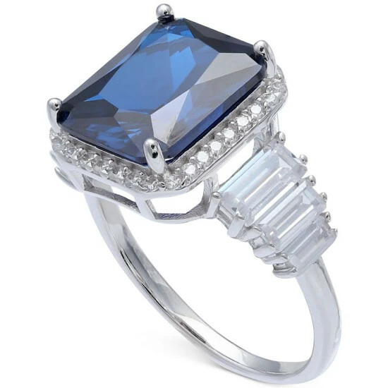Promo ๐ Giani Bernini Cubic Zirconia Blue Statement Ring In Sterling Silver ๐ 4 Promo ๐ Giani Bernini Cubic Zirconia Blue Statement Ring In Sterling Silver ๐ - Image 4