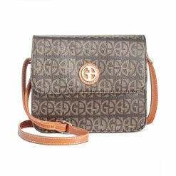 Best reviews of 😉 Giani Bernini Block Signature Crossbody Organizer, Created For Macy's Brown Signature/silver ⌛