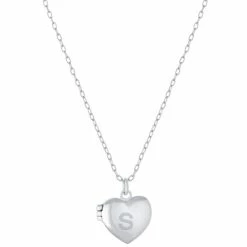 Outlet 🎁 Giani Bernini Initial Heart Locket Pendant Necklace In Sterling Silver, 16 + 2 Extender, Created For Macy's 😉