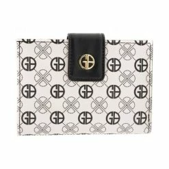 Hot Sale โ๏ธ Giani Bernini Tonal Signature Framed Wallet, Created For Macy's Black/bone ๐ฅ
