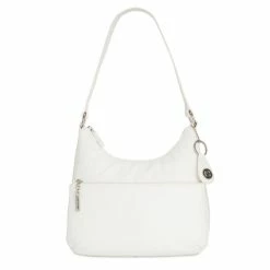 Discount 🎉 Giani Bernini Nappa Leather Hobo Bag, Created For Macy's White/silver ⭐