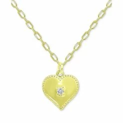 Top 10 ⌛ Giani Bernini Cubic Zirconia Polished Heart Paperclip Link Pendant Necklace, 16 + 2 Extender, Created For Macy's Sterling Silver ❤️