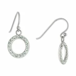 Best deal โจ Giani Bernini Crystal Circle Drop Earrings In Sterling Silver, Created For Macy's ๐