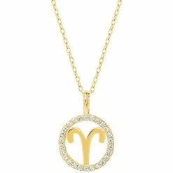 Discount ✔️ Giani Bernini Cubic Zirconia Zodiac Halo 18 Pendant Necklace In 18k Gold-Plated Sterling Silver, Created For Macy's Virgo ✔️