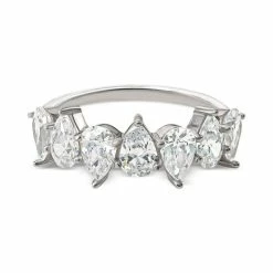 Best Pirce 🌟 Giani Bernini Cubic Zirconia Pear-Shape Band In Sterling Silver, Created For Macy's ✨