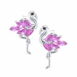 Wholesale 👍 Giani Bernini Pink Cubic Zirconia Flamingo Earrings In Sterling Silver 🥰