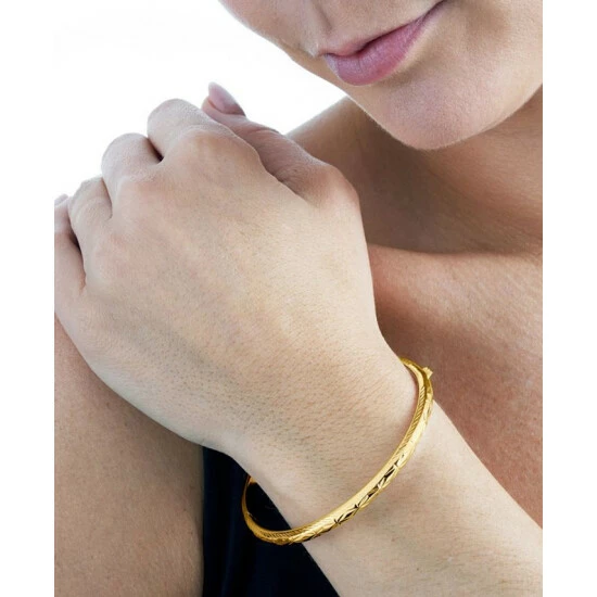 New ๐ Giani Bernini Patterned Bangle Bracelet, Created For Macy's Gold Over Silver ๐ 2 New ๐ Giani Bernini Patterned Bangle Bracelet, Created For Macy's Gold Over Silver ๐ - Image 2