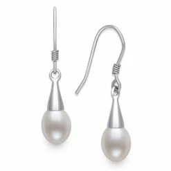 Promo 🧨 Giani Bernini Cultured Freshwater Pearl (6mm) Drop Earrings In Sterling Silver, Created For Macy's 🔥