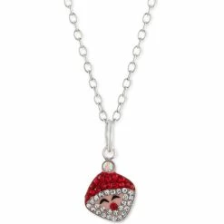 Brand new ๐ Giani Bernini Crystal Santa Claus 18 Pendant Necklace In Sterling Silver, Created For Macy's ๐
