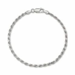 Buy 🛒 Giani Bernini Rope Link Chain Bracelet In Sterling Silver, Created For Macy's 🎉