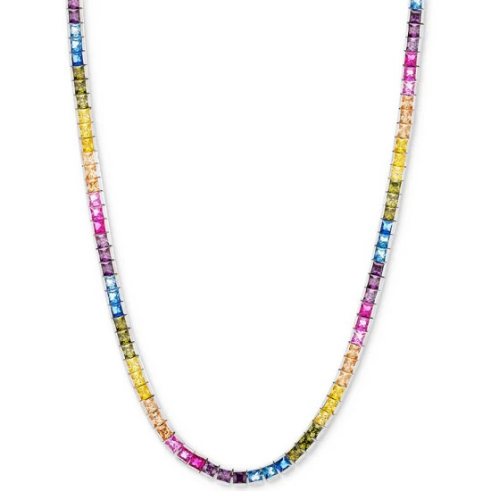 Cheap 🧨 Giani Bernini Multicolor Cubic Zirconia 18 Collar Necklace In Sterling Silver, Created For Macy's 🤩 1 Cheap 🧨 Giani Bernini Multicolor Cubic Zirconia 18 Collar Necklace In Sterling Silver, Created For Macy's 🤩