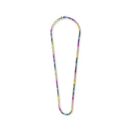 Cheap 🧨 Giani Bernini Multicolor Cubic Zirconia 18 Collar Necklace In Sterling Silver, Created For Macy's 🤩 2 Cheap 🧨 Giani Bernini Multicolor Cubic Zirconia 18 Collar Necklace In Sterling Silver, Created For Macy's 🤩 - Image 2