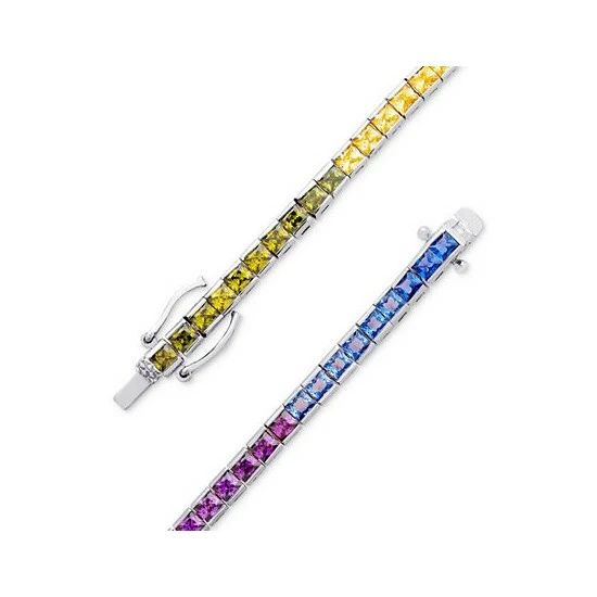 Cheap 🧨 Giani Bernini Multicolor Cubic Zirconia 18 Collar Necklace In Sterling Silver, Created For Macy's 🤩 3 Cheap 🧨 Giani Bernini Multicolor Cubic Zirconia 18 Collar Necklace In Sterling Silver, Created For Macy's 🤩 - Image 3