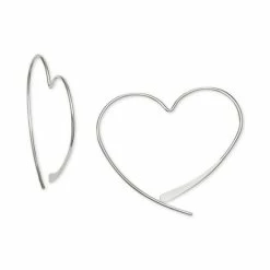 Deals 🎉 Giani Bernini Wire Heart Threader Earrings In Sterling Silver, Created For Macy's 🤩