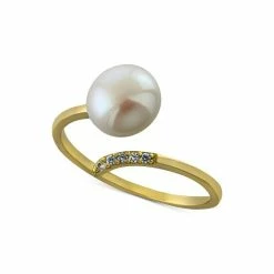 Coupon 🤩 Giani Bernini Cultured Freshwater Pearl (8mm) & Cubic Zirconia Bypass Ring, Created For Macy's Sterling Silver 🤩 -Giani Bernini Shop unnamed file 2185