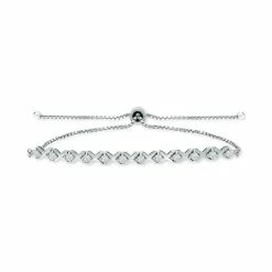 Best Pirce ๐ Giani Bernini Cubic Zirconia XO Bolo Bracelet, Created For Macy's Sterling Silver ๐งจ