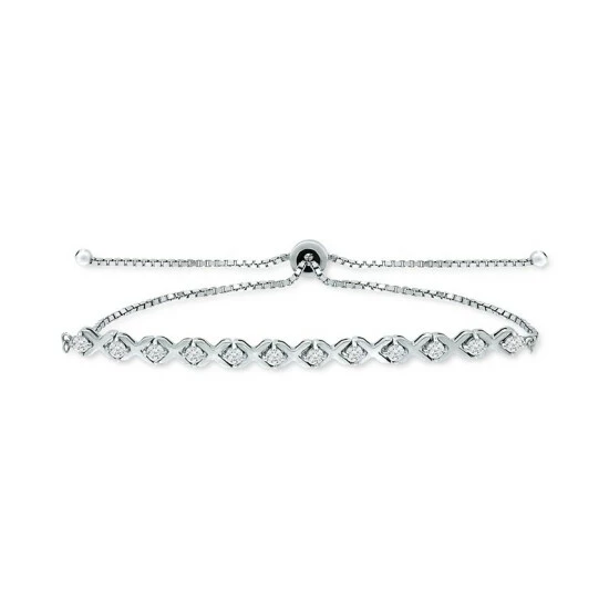 Best Pirce ๐ Giani Bernini Cubic Zirconia XO Bolo Bracelet, Created For Macy's Sterling Silver ๐งจ 1 Best Pirce ๐ Giani Bernini Cubic Zirconia XO Bolo Bracelet, Created For Macy's Sterling Silver ๐งจ