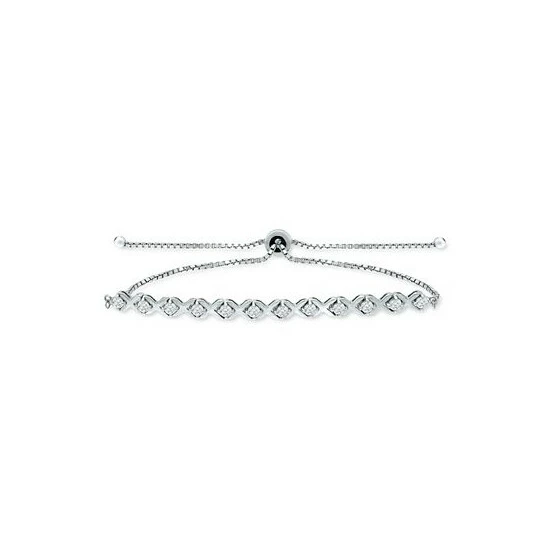 Best Pirce ๐ Giani Bernini Cubic Zirconia XO Bolo Bracelet, Created For Macy's Sterling Silver ๐งจ 3 Best Pirce ๐ Giani Bernini Cubic Zirconia XO Bolo Bracelet, Created For Macy's Sterling Silver ๐งจ - Image 3