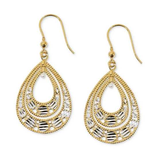 Flash Sale ๐ Giani Bernini Openwork Teardrop Drop Earrings In Sterling Silver & 18k Gold-Plate, Created For Macy's Gold Over Silver ๐ 1 Flash Sale ๐ Giani Bernini Openwork Teardrop Drop Earrings In Sterling Silver & 18k Gold-Plate, Created For Macy's Gold Over Silver ๐