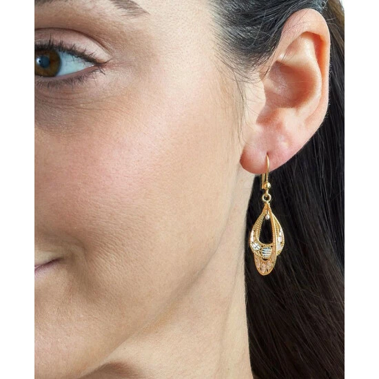 Flash Sale ๐ Giani Bernini Openwork Teardrop Drop Earrings In Sterling Silver & 18k Gold-Plate, Created For Macy's Gold Over Silver ๐ 2 Flash Sale ๐ Giani Bernini Openwork Teardrop Drop Earrings In Sterling Silver & 18k Gold-Plate, Created For Macy's Gold Over Silver ๐ - Image 2