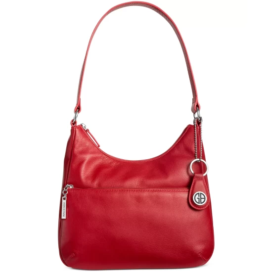 Deals 🔔 Giani Bernini Nappa Leather Hobo Bag, Created For Macy's Red/silver ✔️ 3 Deals 🔔 Giani Bernini Nappa Leather Hobo Bag, Created For Macy's Red/silver ✔️ - Image 3