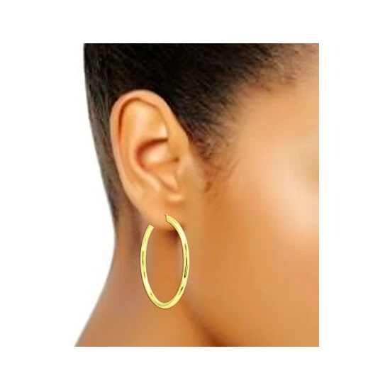 Flash Sale 🎁 Giani Bernini Round Polished Large Hoop Earrings, 70mm, Created For Macy's Gold Over Silver ⌛ 2 Flash Sale 🎁 Giani Bernini Round Polished Large Hoop Earrings, 70mm, Created For Macy's Gold Over Silver ⌛ - Image 2