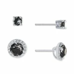 Discount 🥰 Giani Bernini 2-Pc. Set Crystal & Cubic Zirconia Solitaire & Halo Stud Earrings, Created For Macy's Blue 😍