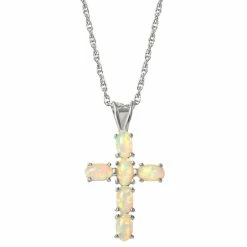 Wholesale ✨ Giani Bernini Lab-Created Opal 18 Pendant Necklace (1-1/5 Ct. T.w.) In Sterling Silver, Created For Macy's ✔️