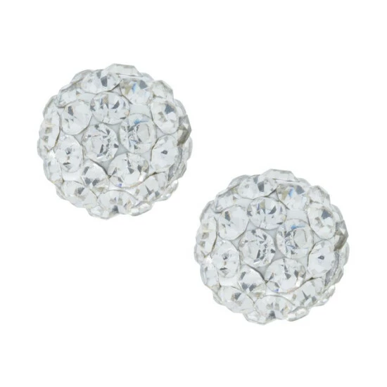 Budget 😍 Giani Bernini Crystal 6mm Pave Stud Earrings In Sterling Silver. Available In Clear, Blue Or Red ⌛ 1 Budget 😍 Giani Bernini Crystal 6mm Pave Stud Earrings In Sterling Silver. Available In Clear, Blue Or Red ⌛