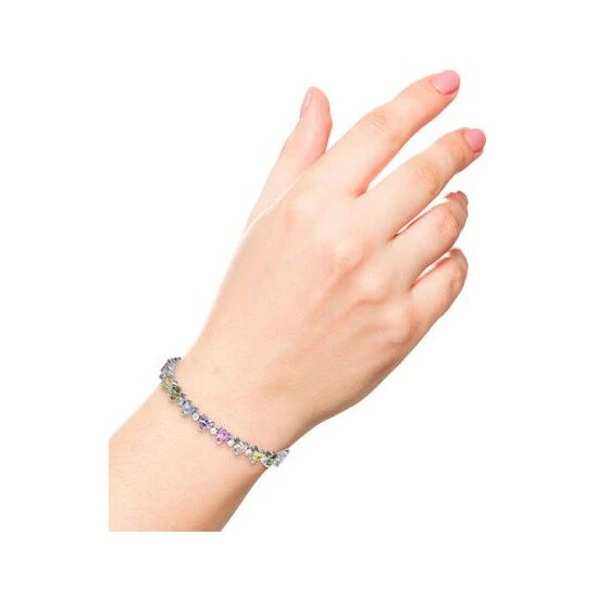 Buy ๐ Giani Bernini Multicolor Cubic Zirconia Heart Link Bracelet In Sterling Silver, Created For Macy's ๐ 2 Buy ๐ Giani Bernini Multicolor Cubic Zirconia Heart Link Bracelet In Sterling Silver, Created For Macy's ๐ - Image 2