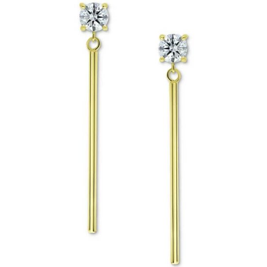 Brand new ๐ Giani Bernini Cubic Zirconia Vertical Bar Drop Earrings, Created For Macy's Gold Over Silver ๐คฉ 1 Brand new ๐ Giani Bernini Cubic Zirconia Vertical Bar Drop Earrings, Created For Macy's Gold Over Silver ๐คฉ