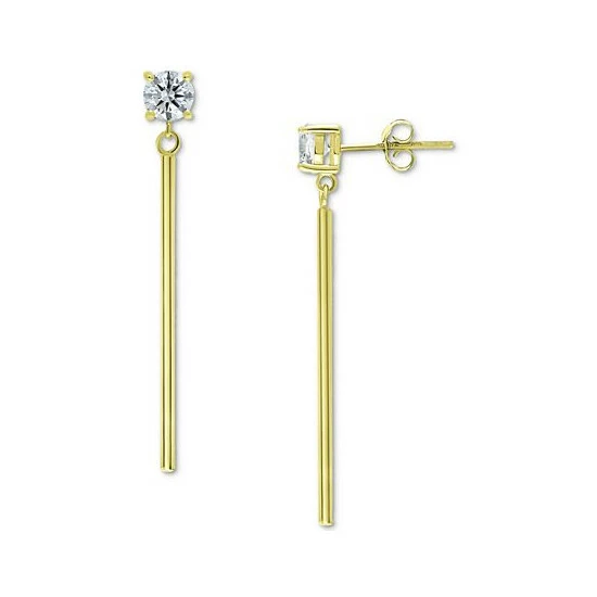 Brand new ๐ Giani Bernini Cubic Zirconia Vertical Bar Drop Earrings, Created For Macy's Gold Over Silver ๐คฉ 3 Brand new ๐ Giani Bernini Cubic Zirconia Vertical Bar Drop Earrings, Created For Macy's Gold Over Silver ๐คฉ - Image 3