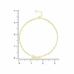Outlet ⌛ Giani Bernini Cubic Zirconia Love Script Ankle Bracelet In 18k Gold-Plated Sterling Silver, Created For Macy's 🔥 -Giani Bernini Shop unnamed file 2238