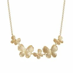 Cheap 👏 Giani Bernini Butterfly Statement Necklace In 18k Gold-Plated Sterling Silver, 18 + 2 Extender, Created For Macy's Gold Over Silver 👏