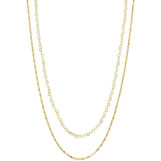 Coupon 🤩 Giani Bernini Heart Chain 18 Layered Necklace In 18k Gold-Plated Sterling Silver, Created For Macy's 🥰 1 Coupon 🤩 Giani Bernini Heart Chain 18 Layered Necklace In 18k Gold-Plated Sterling Silver, Created For Macy's 🥰