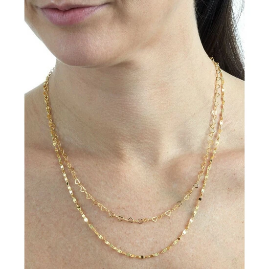 Coupon 🤩 Giani Bernini Heart Chain 18 Layered Necklace In 18k Gold-Plated Sterling Silver, Created For Macy's 🥰 2 Coupon 🤩 Giani Bernini Heart Chain 18 Layered Necklace In 18k Gold-Plated Sterling Silver, Created For Macy's 🥰 - Image 2