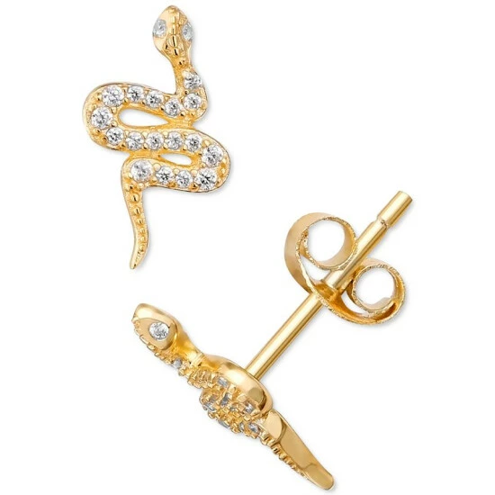 Budget ๐ Giani Bernini Cubic Zirconia Snake Stud Earrings, Created For Macy's Gold โจ 1 Budget ๐ Giani Bernini Cubic Zirconia Snake Stud Earrings, Created For Macy's Gold โจ