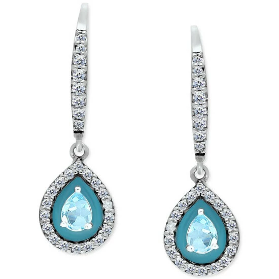 Best Sale ๐ Giani Bernini Blue Topaz (1/3 Ct. T.w.), Cubic Zirconia, & Enamel Pear Dangle Hoop Earrings In Sterling Silver (Also In Lab-Created Opal & Amethyst), Created For Macy's Opal/blue ๐คฉ 1 Best Sale ๐ Giani Bernini Blue Topaz (1/3 Ct. T.w.), Cubic Zirconia, & Enamel Pear Dangle Hoop Earrings In Sterling Silver (Also In Lab-Created Opal & Amethyst), Created For Macy's Opal/blue ๐คฉ