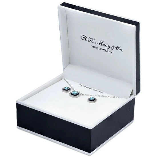 Best Pirce โ Giani Bernini 2-Pc. Set Blue Topaz (1/2 Ct. T.w.), Cubic Zirconia & Enamel Pendant Necklace & Matching Stud Earrings (Also In Lab-Created Opal, Green Quartz, & Amethyst), Created For Macy's Opal/blue ๐ 4 Best Pirce โ Giani Bernini 2-Pc. Set Blue Topaz (1/2 Ct. T.w.), Cubic Zirconia & Enamel Pendant Necklace & Matching Stud Earrings (Also In Lab-Created Opal, Green Quartz, & Amethyst), Created For Macy's Opal/blue ๐ - Image 4