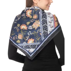 Promo ⭐ Giani Bernini 👩 Women's Patchwork Floral Square Scarf Black Neutral 😉 -Giani Bernini Shop unnamed file 231