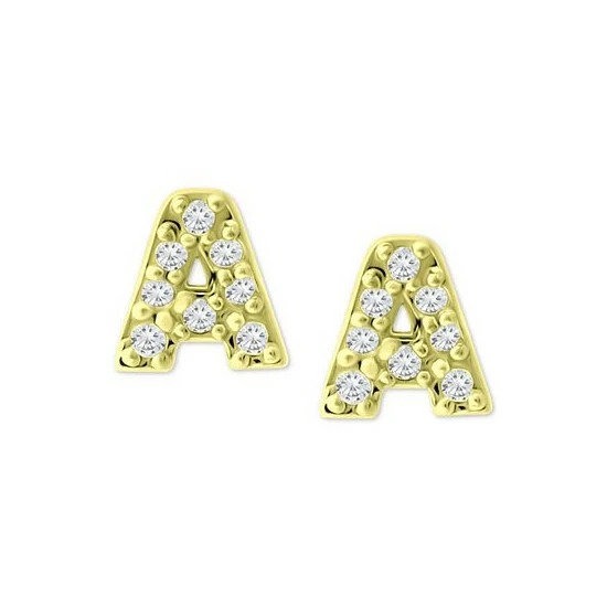 Discount ✔️ Giani Bernini Cubic Zirconia Initial Stud Earrings, Created For Macy's Sterling Silver A 🔔 3 Discount ✔️ Giani Bernini Cubic Zirconia Initial Stud Earrings, Created For Macy's Sterling Silver A 🔔 - Image 3