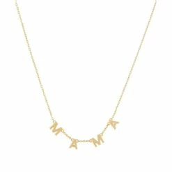 Promo ✨ Giani Bernini Mama Letter Charm 18 Pendant Necklace In 14k Gold-Plated Sterling Silver, Created For Macy's Gold Over Silver 🎁