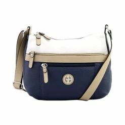 Hot Sale 👏 Giani Bernini Colorblock Pebble Hobo, Created For Macy's Wht/oatmeal/nvy 💯