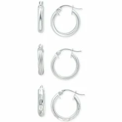 Wholesale 🌟 Giani Bernini 3-Pc. Set Small Hoop Earrings In Sterling Silver, 0.625, Created For Macy's 🛒