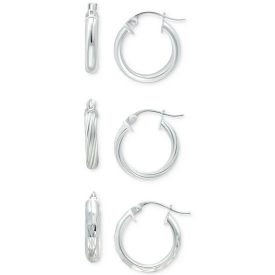 Wholesale ๐ Giani Bernini 3-Pc. Set Small Hoop Earrings In Sterling Silver, 0.625, Created For Macy's ๐ 1 Wholesale ๐ Giani Bernini 3-Pc. Set Small Hoop Earrings In Sterling Silver, 0.625, Created For Macy's ๐