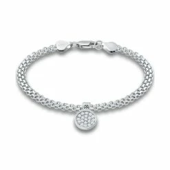 Outlet 😍 Giani Bernini Cubic Zirconia Disc Charm Bismark Chain Bracelet, Created For Macy's Yellow ✨